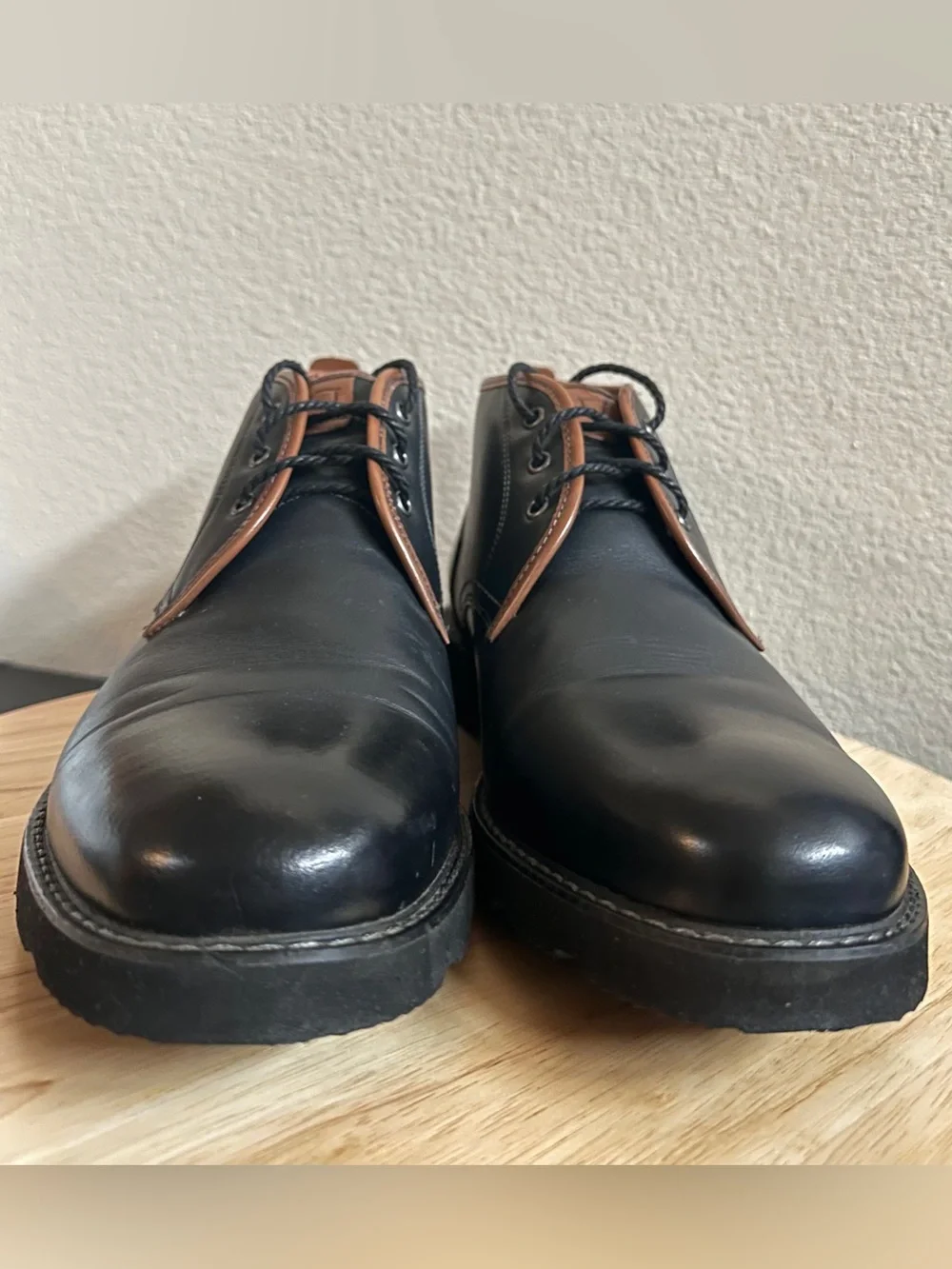 Florsheim Casey Chukka Boot 13255 Mens Black Leather Lace Up Dress Boot 9.5D